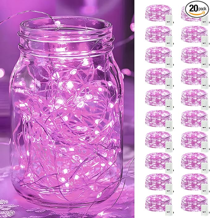 20 Pack LED Fairy Lights Battery Operated, 20 LED Waterproof Mini Twinkle by Adamonda