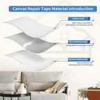 KING MOUNTAIN Canvas Repair Patch 16×60 Inch Self-Adhesive Waterproof Fabric - Image 3