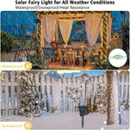 4 Pack Solar Fairy Lights 131Ft 400 LED Outdoor Twinkle Light - Image 7