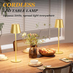 Kakanuo Cordless Table Lamp Rechargeable Gold - Image 4