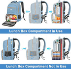 MATEIN Lunch Backpack for Women, 17 Inch Modern Insulated Work Backpack - Image 3