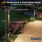 XMCOSY+ Solar Pathway Lights, 4 Pack All-Metal Motion Sensor Outdoor Lights - Image 3