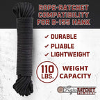 Rope Ratchet 3/16" 50 ft Braided Polypropylene Utility Cord, Weather Resistant - Image 4