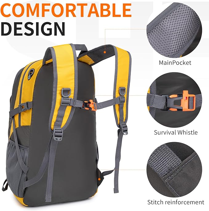 40L Hiking Backpack Lightweight Daypack Waterproof Travel Camping Backpack - Image 4
