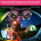 WESTTREE Camping Fan Oscillating Portable Fan 20000mAh Battery Powered Fans - Image 5