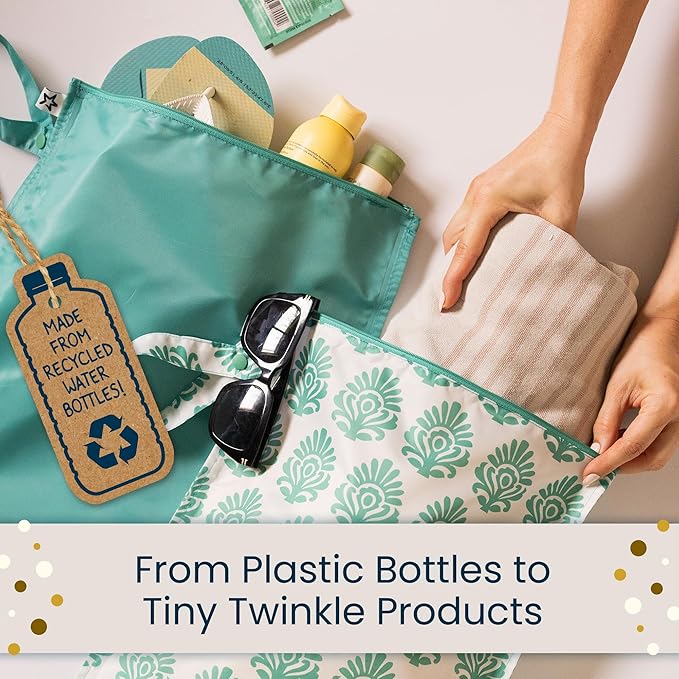 Tiny Twinkle Mess Proof Wet Bags | 2-Pack Reusable Waterproof Wet Bags - Image 13