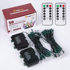 Battery Operated Christmas Lights 2 Pack 18 Feet 50 LED Clear Mini String Lights - Image 8