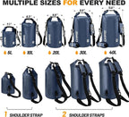 Waterproof Dry Bag, 5L/10L/20L/30L/40L Roll Top Lightweight Storage Backpack - Image 2