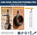 Garage Hooks Heavy Duty, 6 Pack Small Square Steel Garage Storage Hooks - Image 5