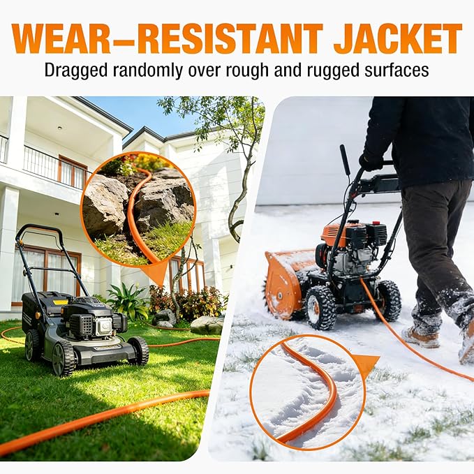 Outdoor Extension Cord 10 FT Waterproof, 12/3 Gauge Heavy Duty 3 Prong Power - Image 7