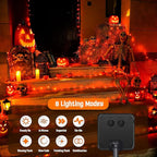 JMEXSUSS 4 Pack Solar Halloween Lights, Total 400 LED 132 FT Orange Solar - Image 6