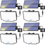 Peasur 4 Pack Solar Motion Lights Outdoor, 318 LED Solar Security Light by Peasur