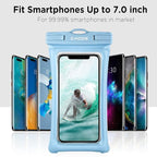 CACOE Floating Universal Waterproof Phone case 2 Pack-Up to 7.0", Phone Pouch - Image 6
