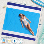 Famstar Beach Blanket Oversized Extra Large 78" X 81", Waterproof Sandproof - Image 2