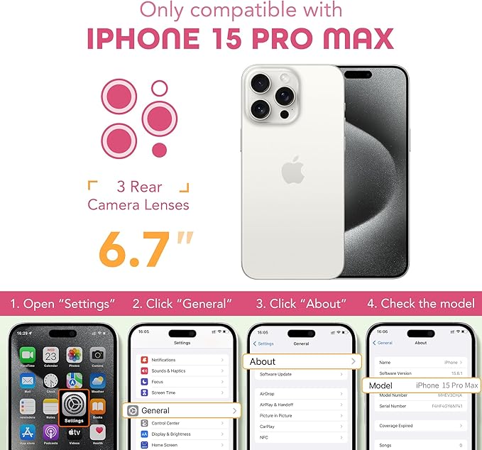 TIESZEN for iPhone 15 Pro Max Case, Compatible - Image 8