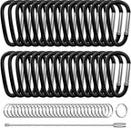 30PCS Aluminum Carabiner Clips by XIECHANEE