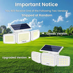 White Solar Security Light Outdoor Super Bright LED, Motion Sensor Solar Flood - Image 2