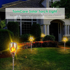 TomCare Solar Lights Outdoor 99 LED Higher & Larger Flickering Flame Solar - Image 7