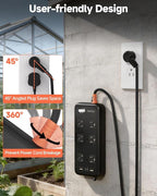 Outdoor Power Strip Waterproof IPX6, 15 Ft Extension Cord, 6 Wide Outlets & 4 - Image 9