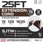 Iron Forge Cable 25ft Brown Outdoor Extension Cord - Image 2