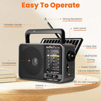 Solar-Powered Portable Radio, AM/FM/SW Radio - Image 4