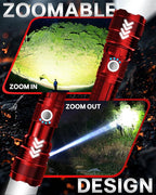Victoper Red LED Flashlights, High Powered High Lumens Super Bright Tactical - Image 4