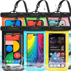 Up to 8.7" 6 Pack Multicolor Waterproof Phone Pouch, Large Phone Waterproof by Famoby