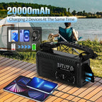20000mAh Emergency Crank Radio, NOAA/AM/FM Portable Weather Radio, Solar Hand - Image 2
