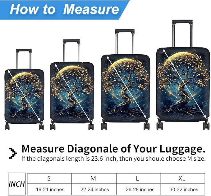 Luggage Cover Protector for 19-20 Inch Suitcases, TSA Approved Elastic Travel - Image 2