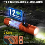 Rechargeable Tactical Flashlights, High Lumens Small Mini USB-C LED Flashlight - Image 4