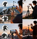 55" Aluminum Phone & Camera Tripod, Extendable Cell Phone Tripod Stand - Image 8