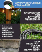 Iron Forge Cable 15 Ft Black Extension Cord, 15 Foot Extension Cord, 3 Prong - Image 4