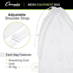 Champion Sports Mesh Equipment Bag – Heavy-Duty Nylon Drawstring Bag - Image 6