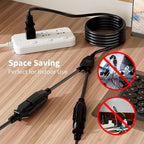 2 Way Power Cord Splitter Cable 10 Ft-3 Prong 1 to 2 Extension Cord-Outlet - Image 5