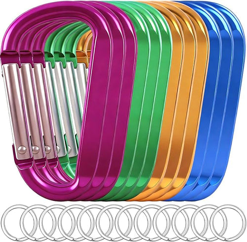12PCS Carabiner Keychain Clip by Oupengsky