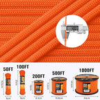 Paracord Rope 550 lb - 200ft 5/32" Parachute Cord 4MM 7-Strand para Cord - - Image 5