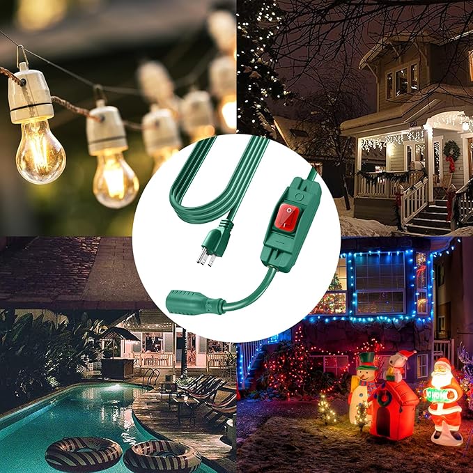 Extension Cord with Switch On/Off Waterproof Switch 6Ft No Plugging and - Image 5