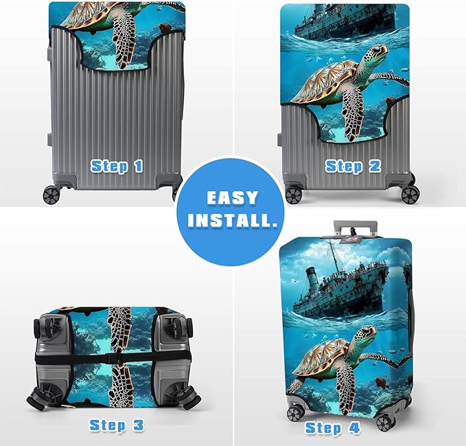 Luggage Cover Protector for 26-28 Inch Suitcases, TSA Approved Elastic Travel - Image 6