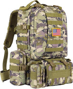 CVLIFE Tactical Backpack Military Army Rucksack 60L Large Assault Pack by CVLIFE