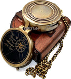 Vintage Brass Compass Not All Those Who Wander are Lost, Engraved Antique - Image 2