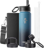 Coolflask Water Bottle 24 oz Insulated by Coolflask