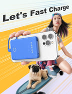miisso 6000mah Ultra Slim Built in Cables Power Bank, Card Size Built in USB C - Image 7