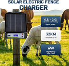 20 Miles Solar Electric Fence Charger, Adjustable Output Voltage: 6/8/10/12kV - Image 2