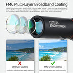 Mini Monocular Telescope with Phone Adapter, 25X Magnification Portable Single - Image 4