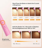 Gritin Book Light, Eye Caring 4-Color & 5-Brightness Neck Light Reading Light- - Image 2