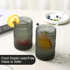 ZMOWIPDL Vintage Glassware Drinking Glasses Set of 6, 15 oz Hobnail Glass Cups - Image 4