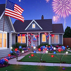 OZS 6 Pack Solar American Flag Lights - Image 6