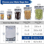 BELLE KR® 6x9 Quart Mylar Bags for Food Storage - Image 2