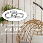 Locking Carabiner Clips, Stainless Steel Spring Snap Hook Locking Carabiner - Image 3