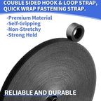 1In x 50Ft Reusable Cable Ties Hook and Loop Roll | Tie Down Straps, Nylon - Image 7